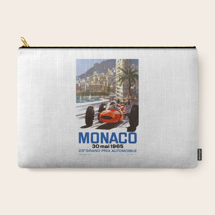 1965 Monaco Grand Prix Racing Poster Carry All Pouch