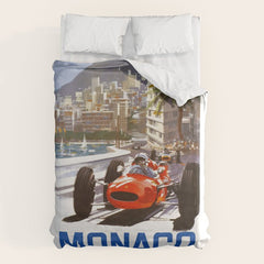 1965 Monaco Grand Prix Racing Poster Duvet Cover