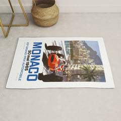 1965 Monaco Grand Prix Racing Poster Rug