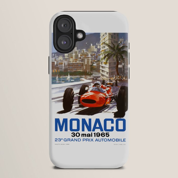 1965 Monaco Grand Prix Racing Poster iPhone Case