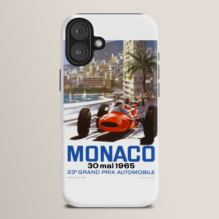 1965 Monaco Grand Prix Racing Poster iPhone Case