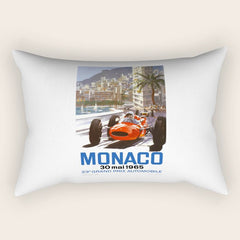 1965 Monaco Grand Prix Racing Poster Rectangular Pillow