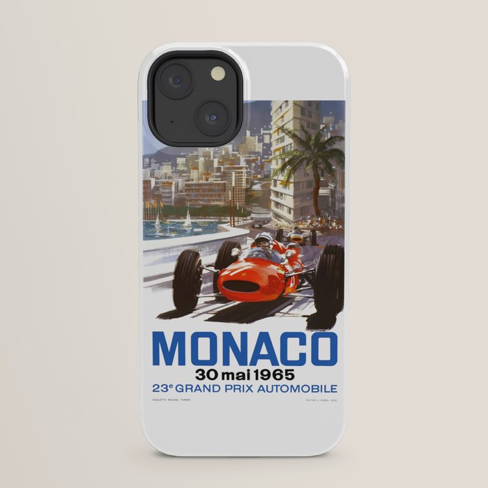 1965 Monaco Grand Prix Racing Poster iPhone Case