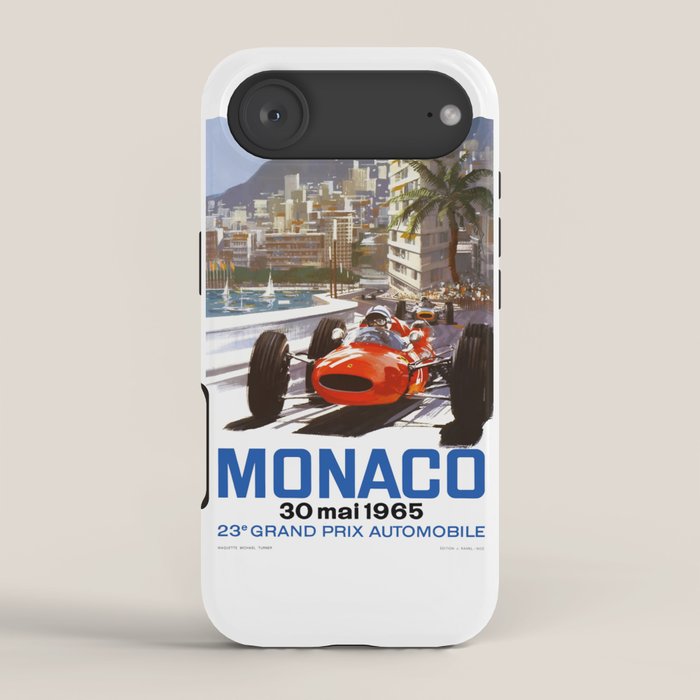 1965 Monaco Grand Prix Racing Poster iPhone Case