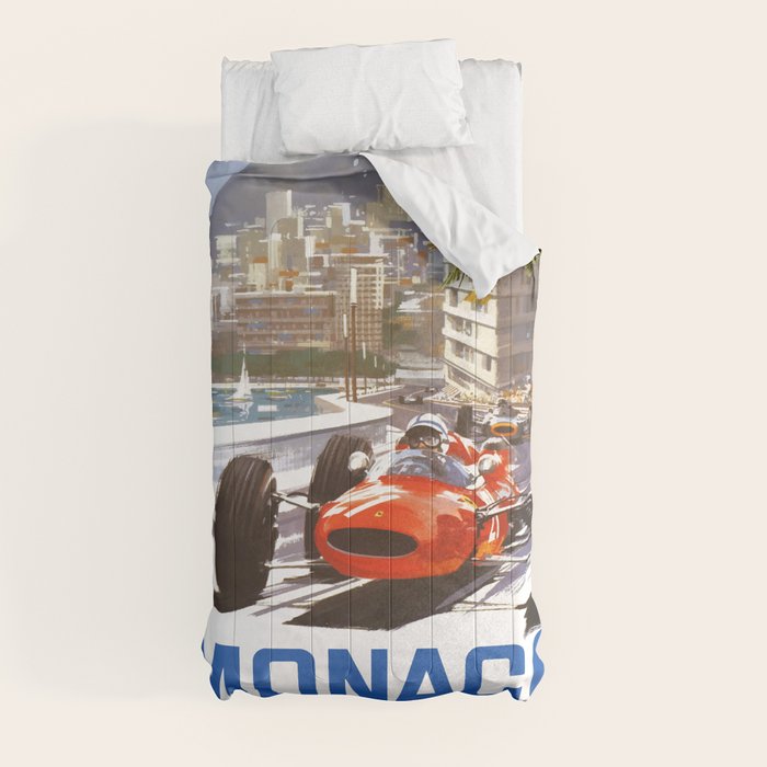 1965 Monaco Grand Prix Racing Poster Comforter