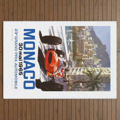 1965 Monaco Grand Prix Racing Poster Outdoor Rug