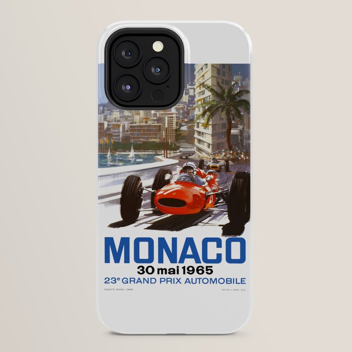 1965 Monaco Grand Prix Racing Poster iPhone Case