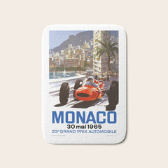 1965 Monaco Grand Prix Racing Poster Bath Mat