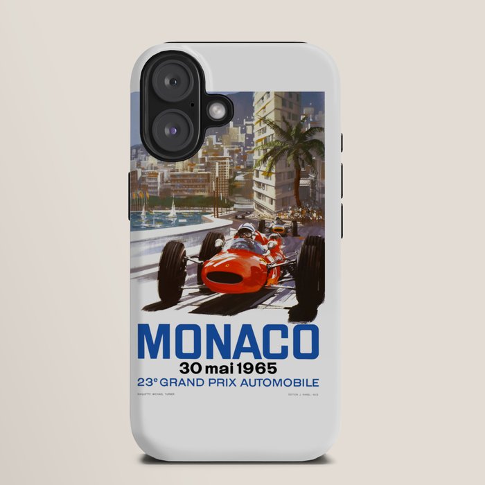 1965 Monaco Grand Prix Racing Poster iPhone Case