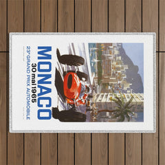 1965 Monaco Grand Prix Racing Poster Outdoor Rug