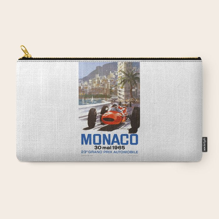 1965 Monaco Grand Prix Racing Poster Carry All Pouch