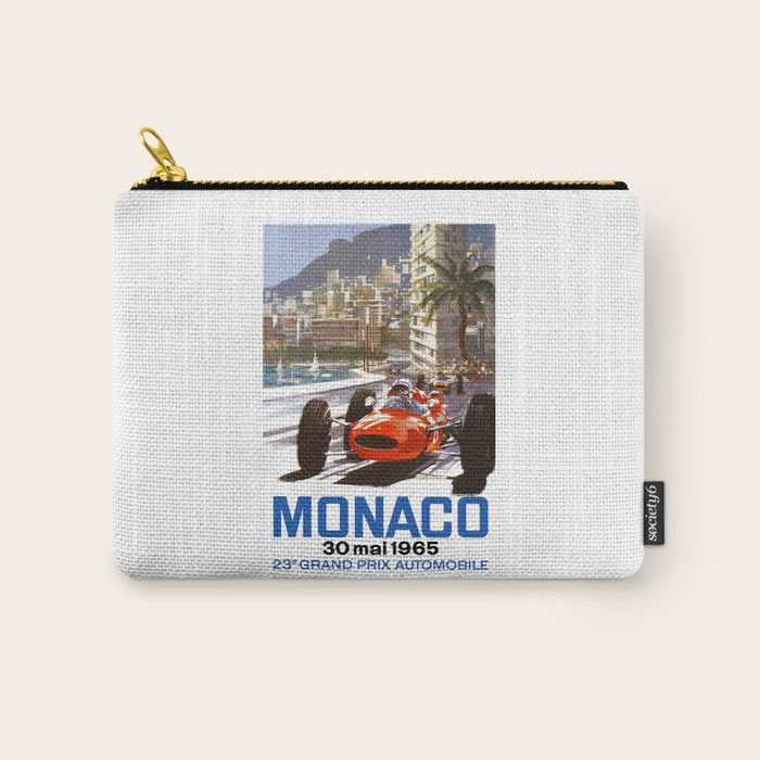 1965 Monaco Grand Prix Racing Poster Carry All Pouch