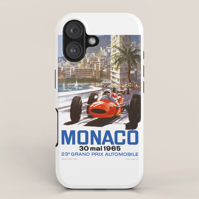 1965 Monaco Grand Prix Racing Poster iPhone Case
