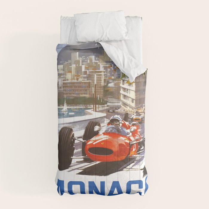 1965 Monaco Grand Prix Racing Poster Comforter