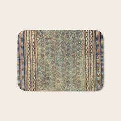 18th Century Indian Tree Textile Digital Art Painting  Bath Mat