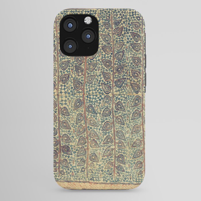 18th Century Indian Tree Textile Digital Art Painting  iPhone Case