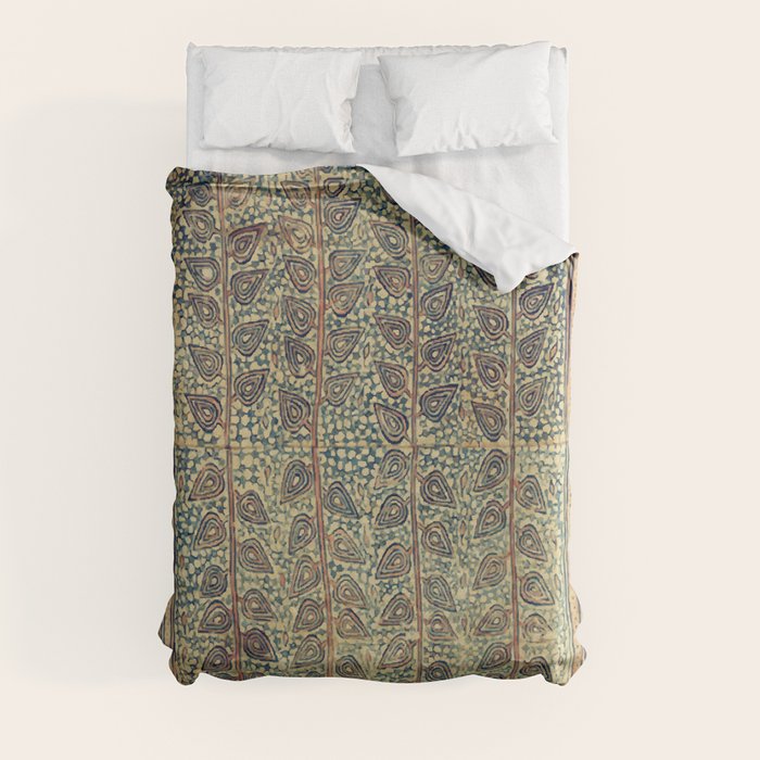 18th Century Indian Tree Textile Digital Art Painting  Duvet Cover
