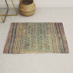 18th Century Indian Tree Textile Digital Art Painting  Rug