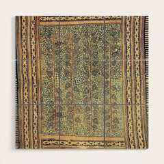 18th Century Indian Tree Textile Digital Art Painting  Wood Wall Art