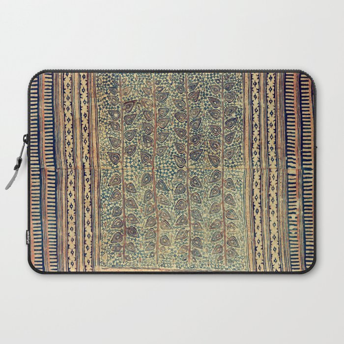 18th Century Indian Tree Textile Digital Art Painting  Laptop Sleeve