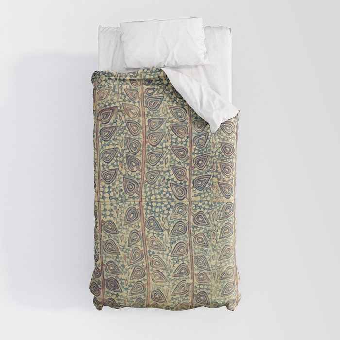 18th Century Indian Tree Textile Digital Art Painting  Duvet Cover