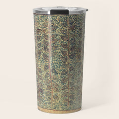 18th Century Indian Tree Textile Digital Art Painting  Travel Mug