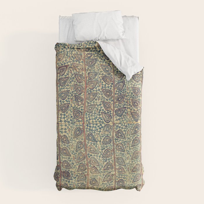 18th Century Indian Tree Textile Digital Art Painting  Duvet Cover