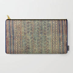 18th Century Indian Tree Textile Digital Art Painting  Carry All Pouch