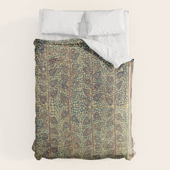 18th Century Indian Tree Textile Digital Art Painting  Duvet Cover