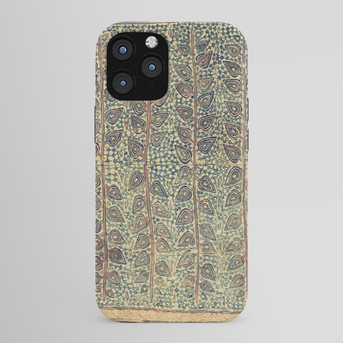 18th Century Indian Tree Textile Digital Art Painting  iPhone Case