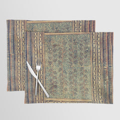 18th Century Indian Tree Textile Digital Art Painting  Placemat