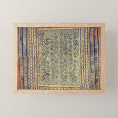 18th Century Indian Tree Textile Digital Art Painting  Mini Art Print