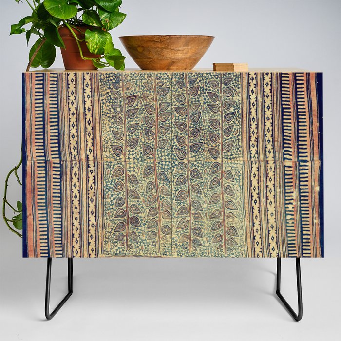 18th Century Indian Tree Textile Digital Art Painting  Credenza
