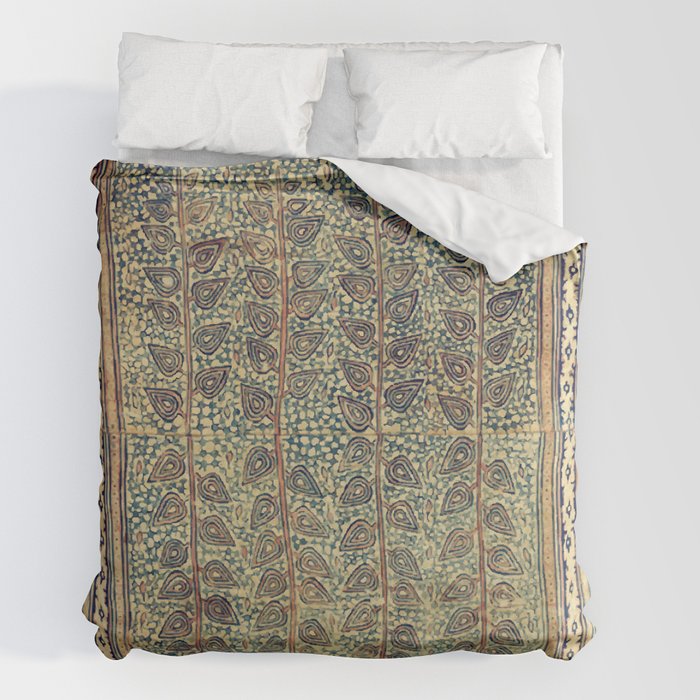 18th Century Indian Tree Textile Digital Art Painting  Duvet Cover