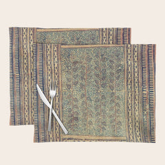 18th Century Indian Tree Textile Digital Art Painting  Placemat