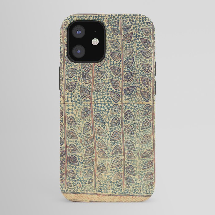 18th Century Indian Tree Textile Digital Art Painting  iPhone Case