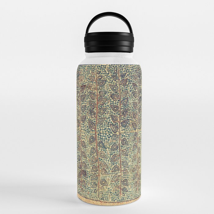 18th Century Indian Tree Textile Digital Art Painting  Water Bottle
