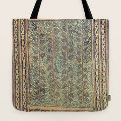 18th Century Indian Tree Textile Digital Art Painting  Tote Bag