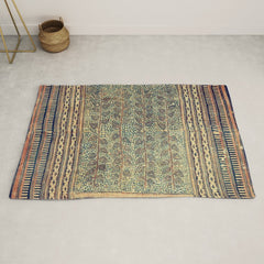 18th Century Indian Tree Textile Digital Art Painting  Rug