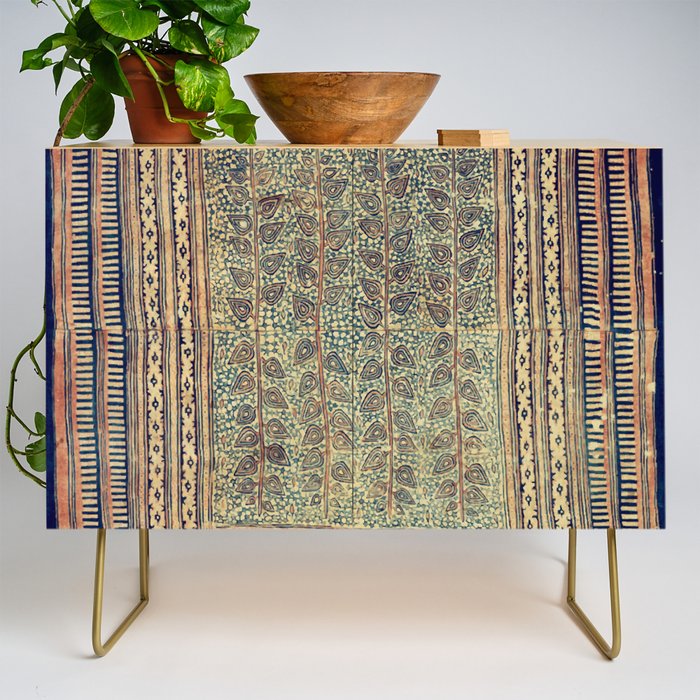 18th Century Indian Tree Textile Digital Art Painting  Credenza