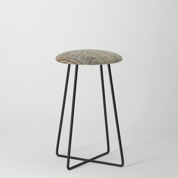 18th Century Indian Tree Textile Digital Art Painting  Stool