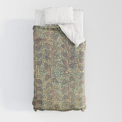 18th Century Indian Tree Textile Digital Art Painting  Duvet Cover