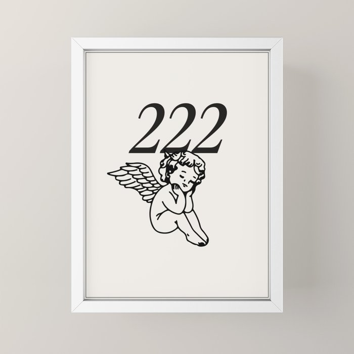 222 Angel Number Poster Mini Art Print