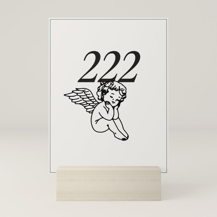 222 Angel Number Poster Mini Art Print