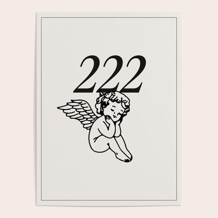 222 Angel Number Poster Poster