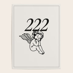 222 Angel Number Poster Poster