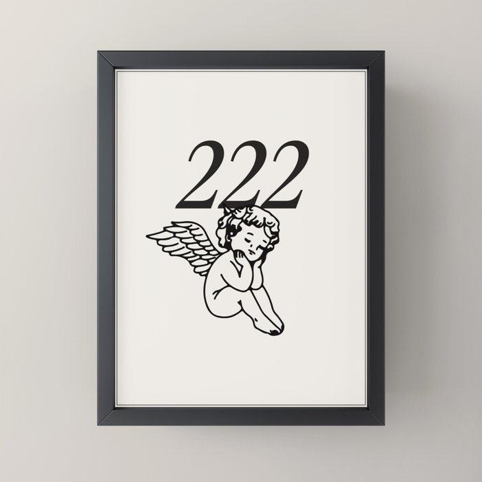 222 Angel Number Poster Mini Art Print