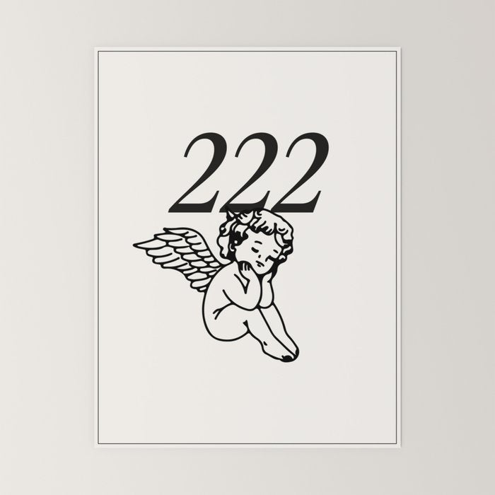 222 Angel Number Poster Mini Art Print