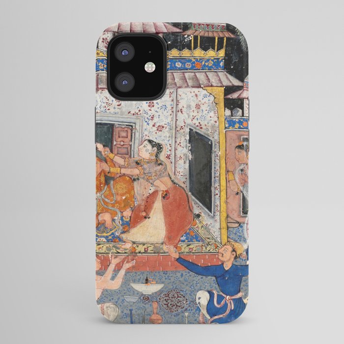 -India, Mughal, Reign of Akbar, 16th century - Page from Tales of a Parrot (Tuti-nama)- Eighth night- The deceitful wife a - 1962 iPhone Case