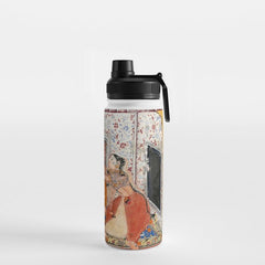 -India, Mughal, Reign of Akbar, 16th century - Page from Tales of a Parrot (Tuti-nama)- Eighth night- The deceitful wife a - 1962 Water Bottle